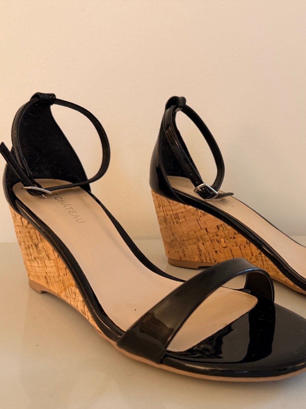 Black Wedge Heels
